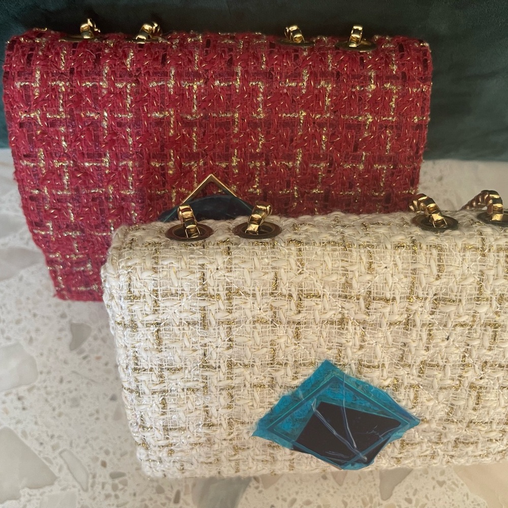 Tweed Plaid Purses - Picture 5 of 7